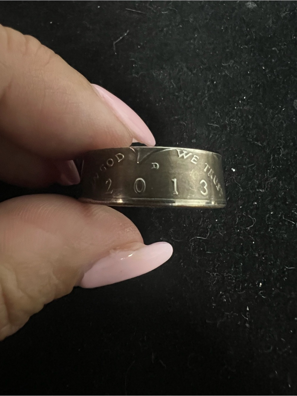 2013 Coin Ring with Inscribed Detail